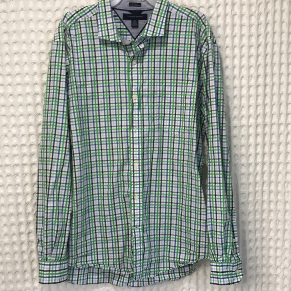 Mens Tommy Hilfiger plaid Button Down XL